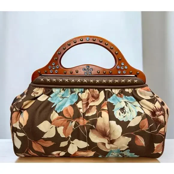 Y2K Isabella Fiore Beaded Large Floral Hand Bag